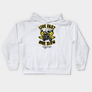 honda Monkey LIVE FAST RIDE SLOW Kids Hoodie